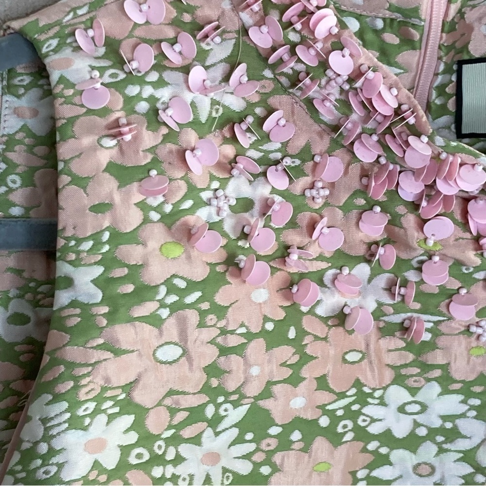NEW Tuckernuck Sequin Floral Sleeveless Maude Dress Womens XXL Pink/Green Formal - Picture 11 of 16